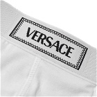 Versace Men's Logo Boxer Trunk in White