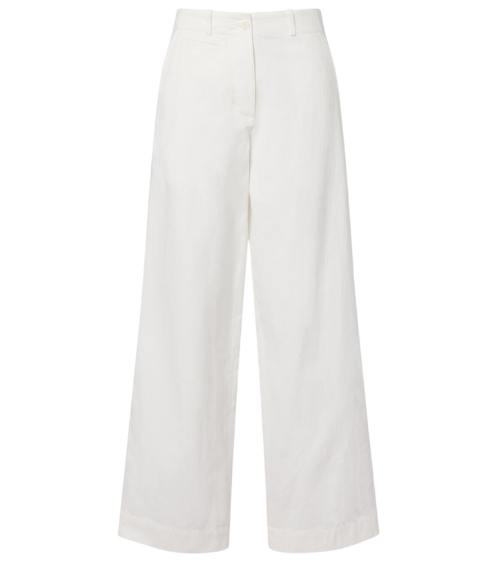 Photo: The Row Fadry cotton gabardine wide-leg pants