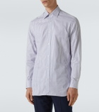 Dunhill Striped cotton and wool Oxford shirt