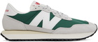 New Balance Gray & Green 237 Sneakers