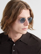 Oliver Peoples - Coleridge Round-Frame Gold-Tone Sunglasses