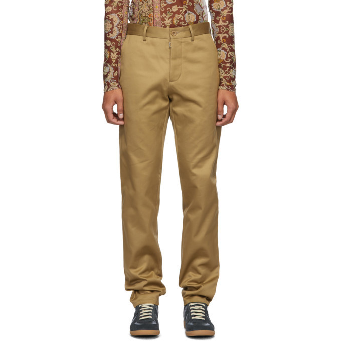 Photo: Maison Margiela Beige Mercerized Gabardine Trousers