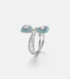 Kamyen Mirror Love 18kt white gold ring with diamonds
