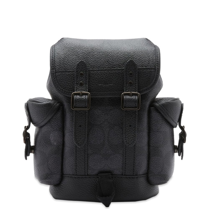 Photo: Coach Men's Hitch Signature Backpack in Charcoal