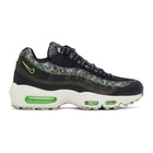 Nike Black and Green Air Max 95 Sneakers