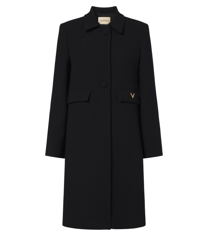 Photo: Valentino VGold virgin wool crêpe coat
