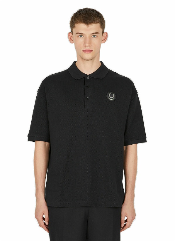 Photo: Logo Patch Polo Shirt in Black