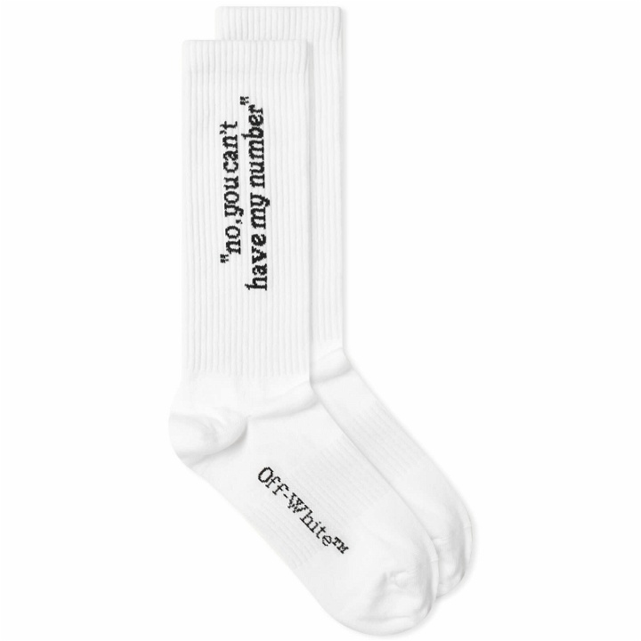 Photo: Off-White Women's No You Can't Long Socks in White