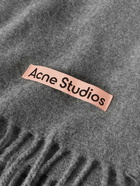 Acne Studios - Canada Logo-Detailed Fringed Cashmere Scarf