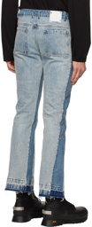 C2H4 Blue Paneled Jeans