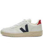 Veja Men's V-10 Vegan Basketball Sneakers in Extra White/Pekin