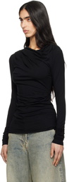 Entire Studios Black Drape Top