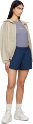 District Vision Navy Oversized Recycled Shell Sport Shorts