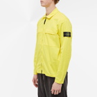 Stone Island Men's Supima Cotton Twill Stretch-TC Zip Shirt Jacket in Yellow