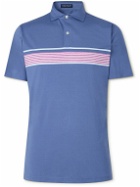 Peter Millar - Ledger Performance Striped Tech-Jersey Golf Polo Shirt - Blue