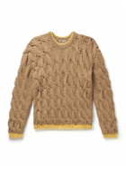 Federico Curradi - Cable-Knit Wool Sweater - Brown