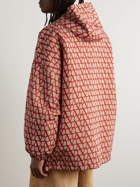 Valentino - Icono Printed Silk-Twill Hooded Jacket - Red