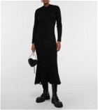 Junya Watanabe Ribbed-knit wool blend maxi dress
