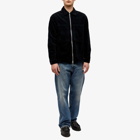 NN07 Men's Isak Corduroy Zip Overshirt in Navy