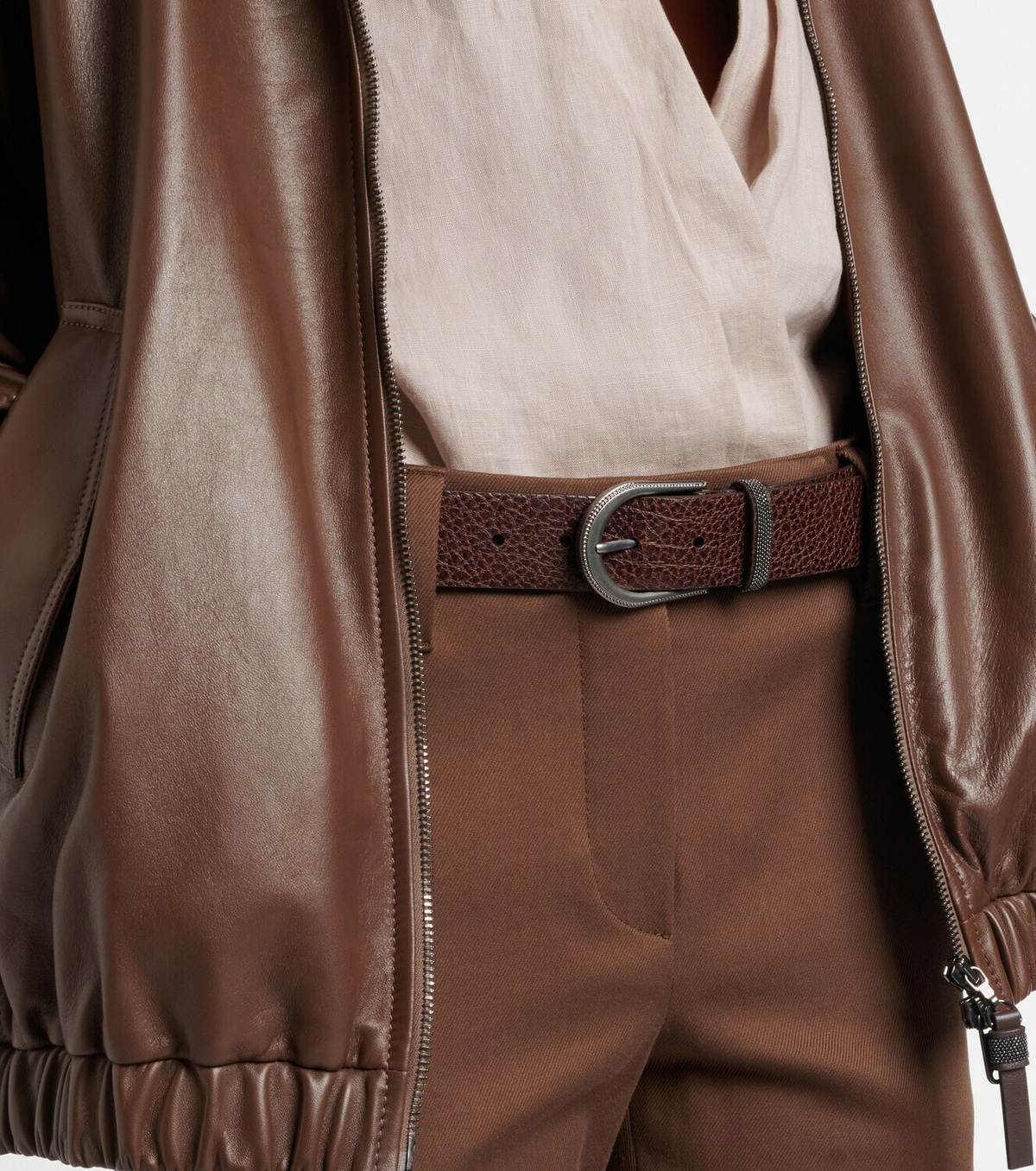 Brunello Cucinelli Monili leather belt