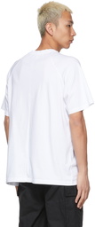 HELIOT EMIL White Raglan Logo T-Shirt