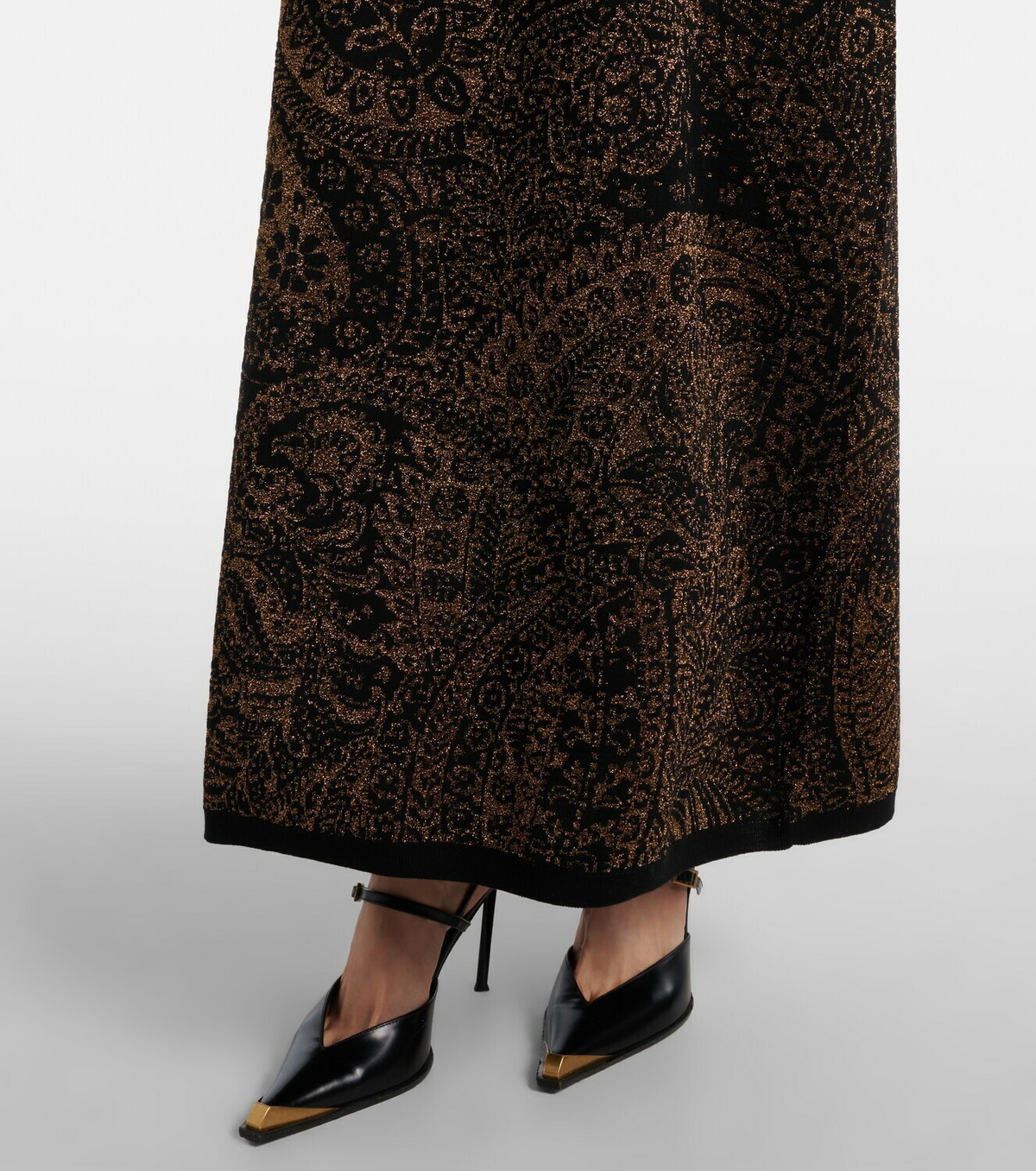 Etro Wool-blend jacquard midi dress