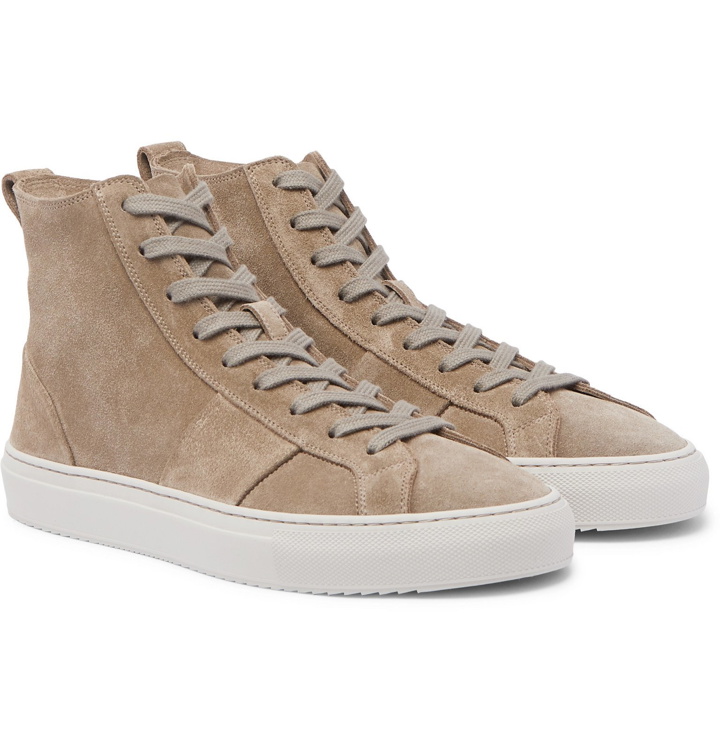 Photo: Mr P. - Larry Suede High-Top Sneakers - Brown