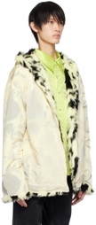 BLUEMARBLE Black & White Print Reversible Faux-Fur Jacket