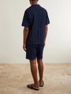 Orlebar Brown - Hawkin Stripe Towelling Cotton Shirt - Blue