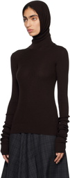 MARIE ADAM-LEENAERDT Brown Balaclava Sweater