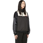 adidas Originals by Alexander Wang Black and Off-White Disjoin Half-Zip Sweater