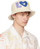 Paul Smith Off-White 'Love' Appliqué Bucket Hat
