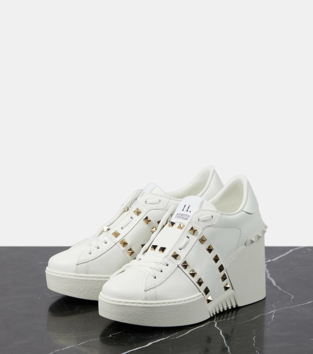 Valentino Garavani Open Disco leather wedge sneakers