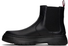 Hugo Black Embossed-Logo Chelsea Boots