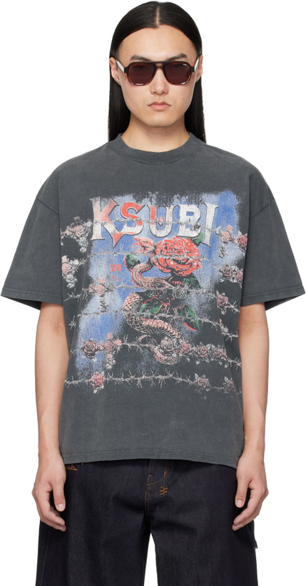 Photo: Ksubi Gray Death Snake Ekcess S/S Rhino T-shirt
