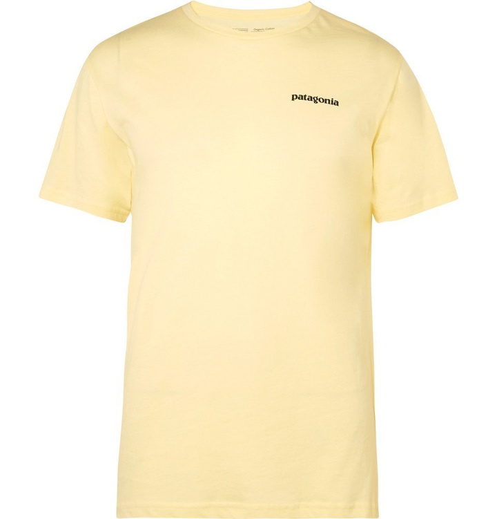 Photo: Patagonia - P-6 Logo-Print Organic Cotton-Jersey T-Shirt - Yellow