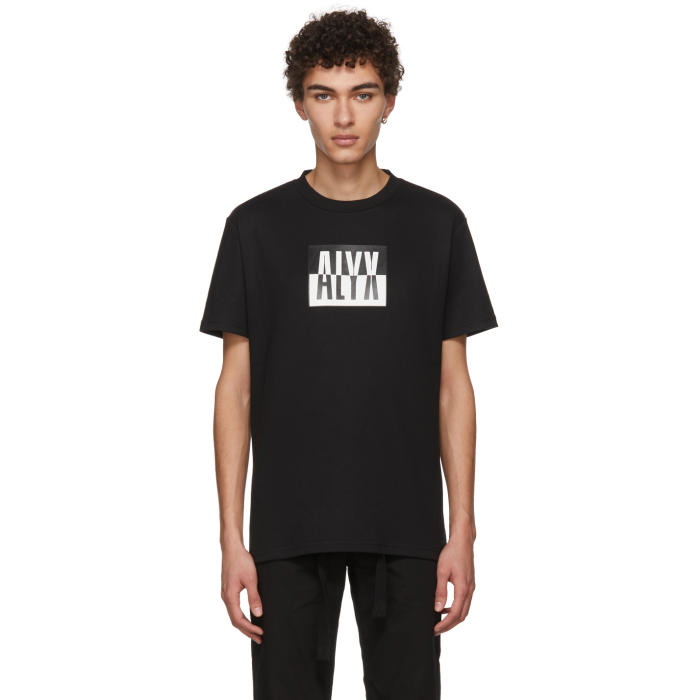 Photo: Alyx Black Colorblock Logo T-Shirt 