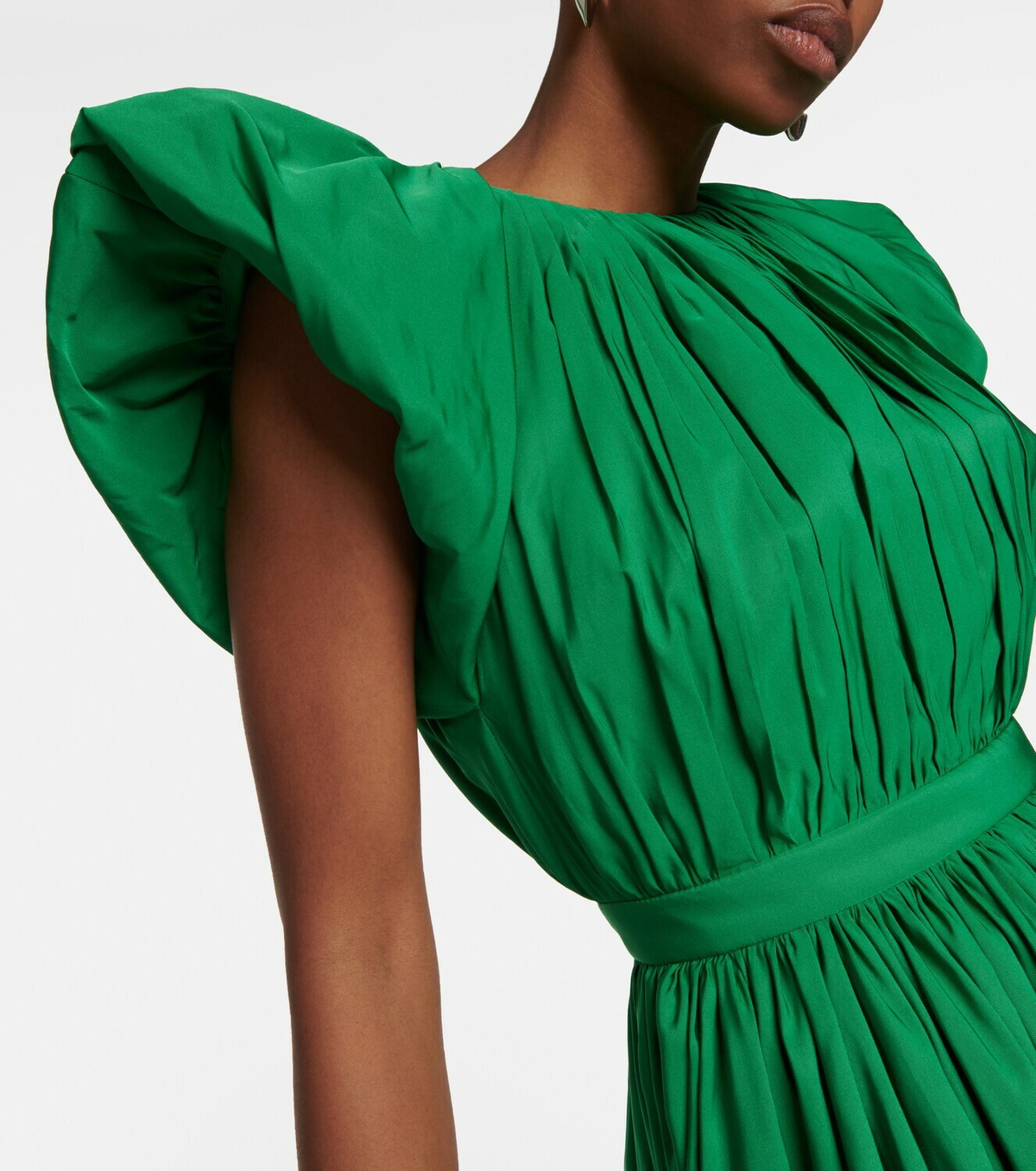 Alexander McQueen Taffeta pleated midi dress Alexander McQueen Alexander McQueen Taffeta pleated midi dress Alexander McQueen