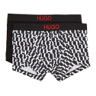 Hugo Two-Pack Black and Red Brother Boxer Briefs