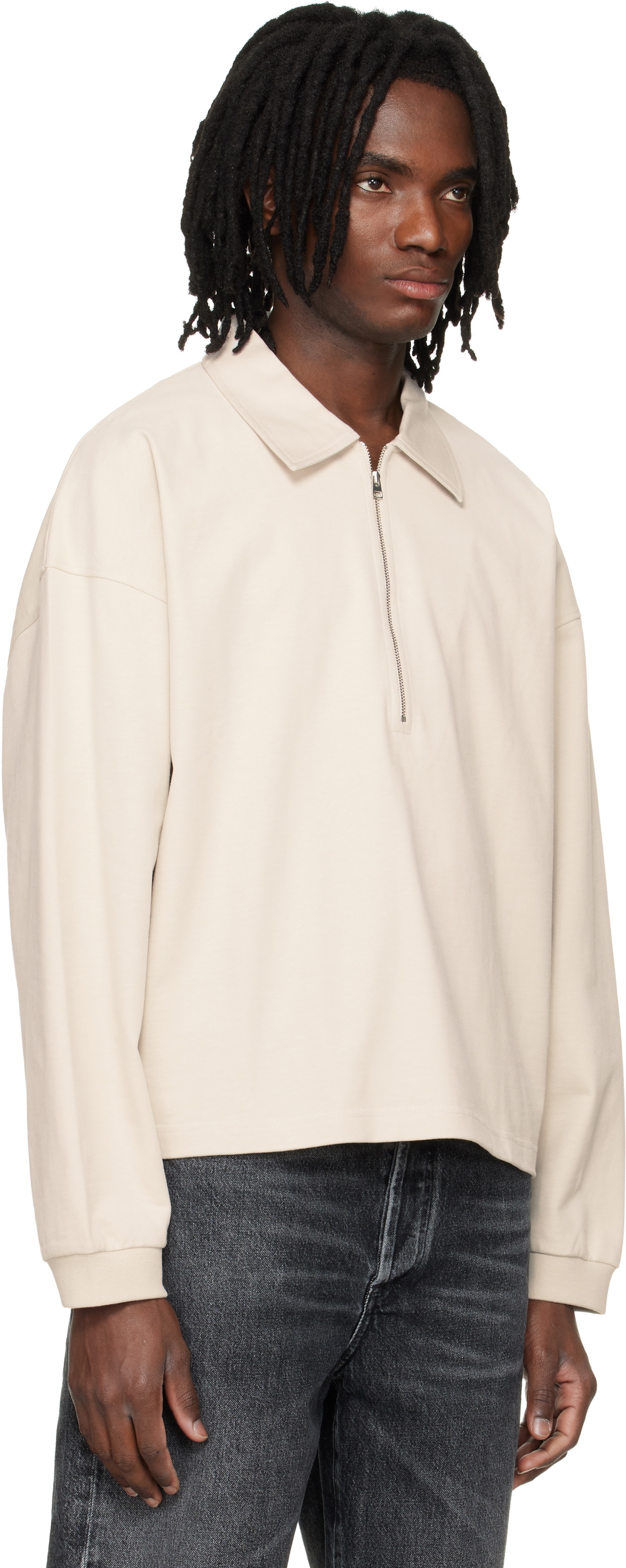 AGOLDE Beige Darius Polo