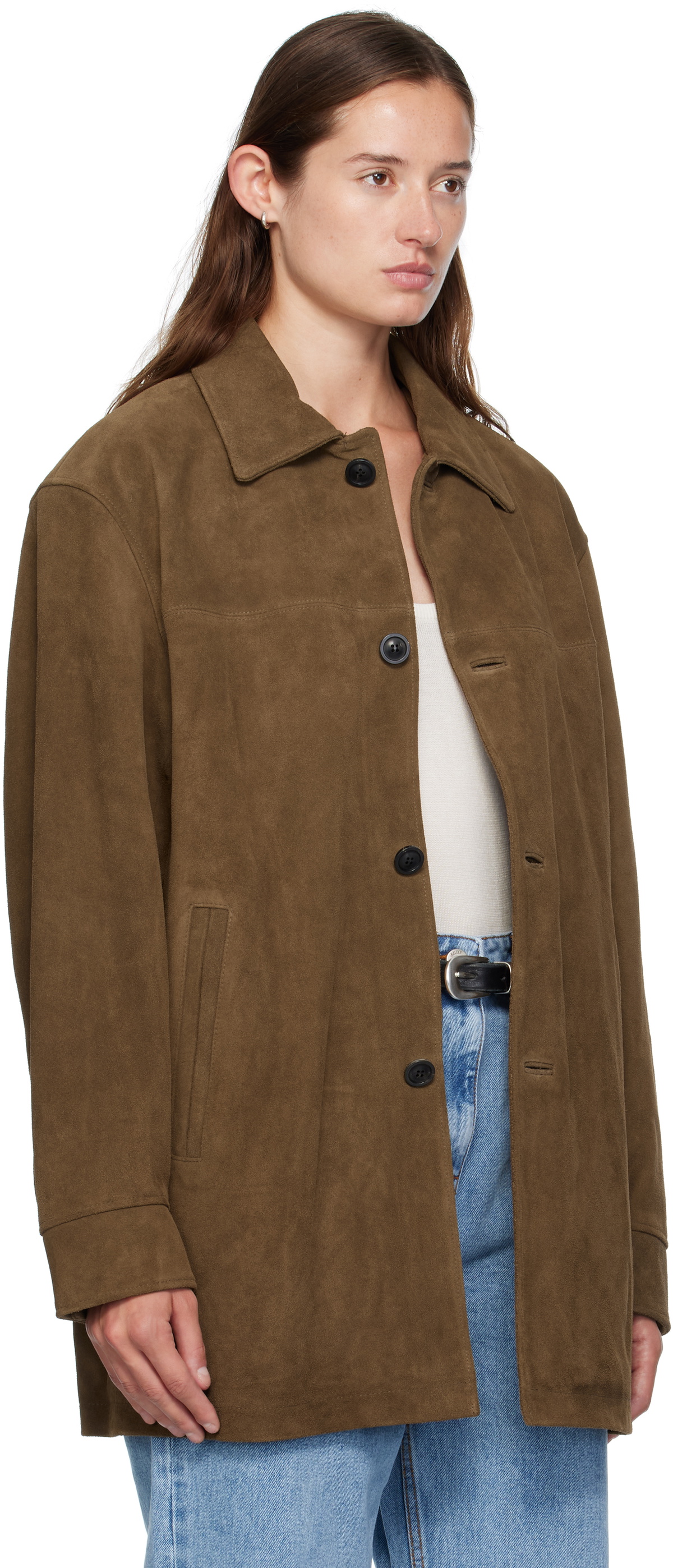 COOR Brown Suede Car Jacket