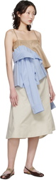 Maison MIHARA YASUHIRO Beige & Blue Shirts Combined Camisole
