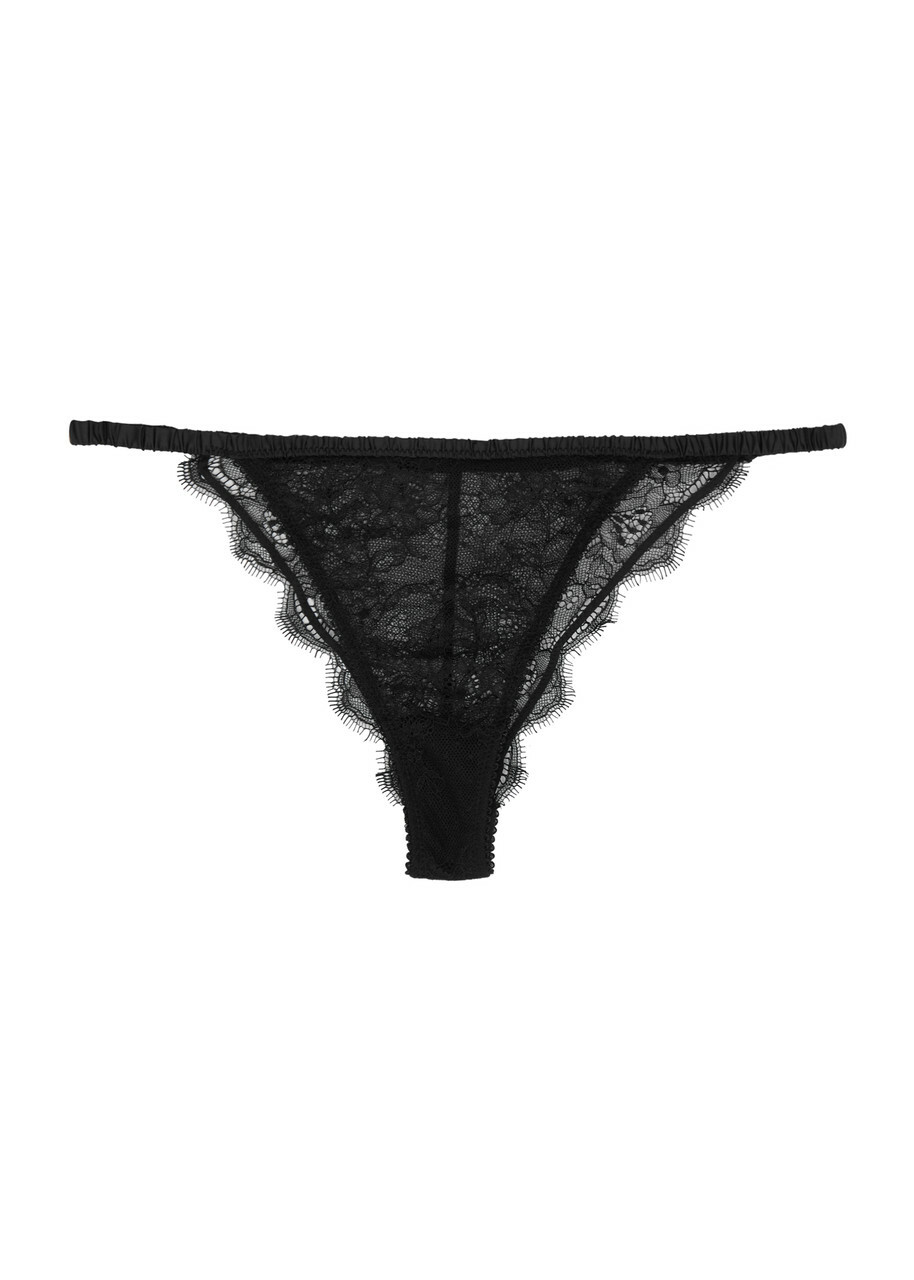 Love Stories Charlotte Lace Thong Black