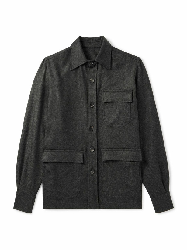 Photo: De Petrillo - Wool and Cashmere-Blend Overshirt - Green