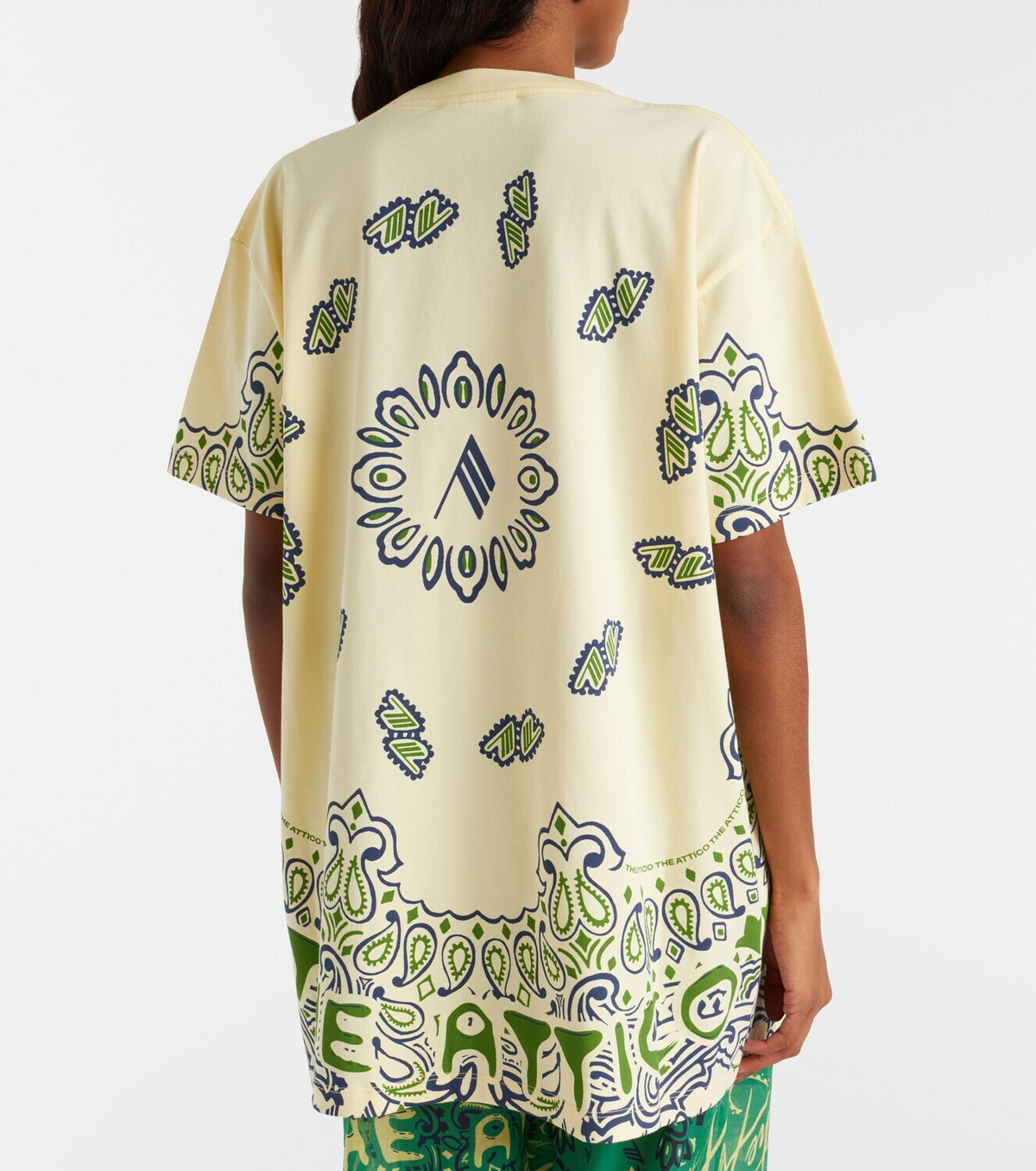 The Attico Bandana oversized cotton jersey T-shirt