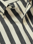 Richard James - Button-Down Collar Striped Slub Cotton Oxford Shirt - Neutrals