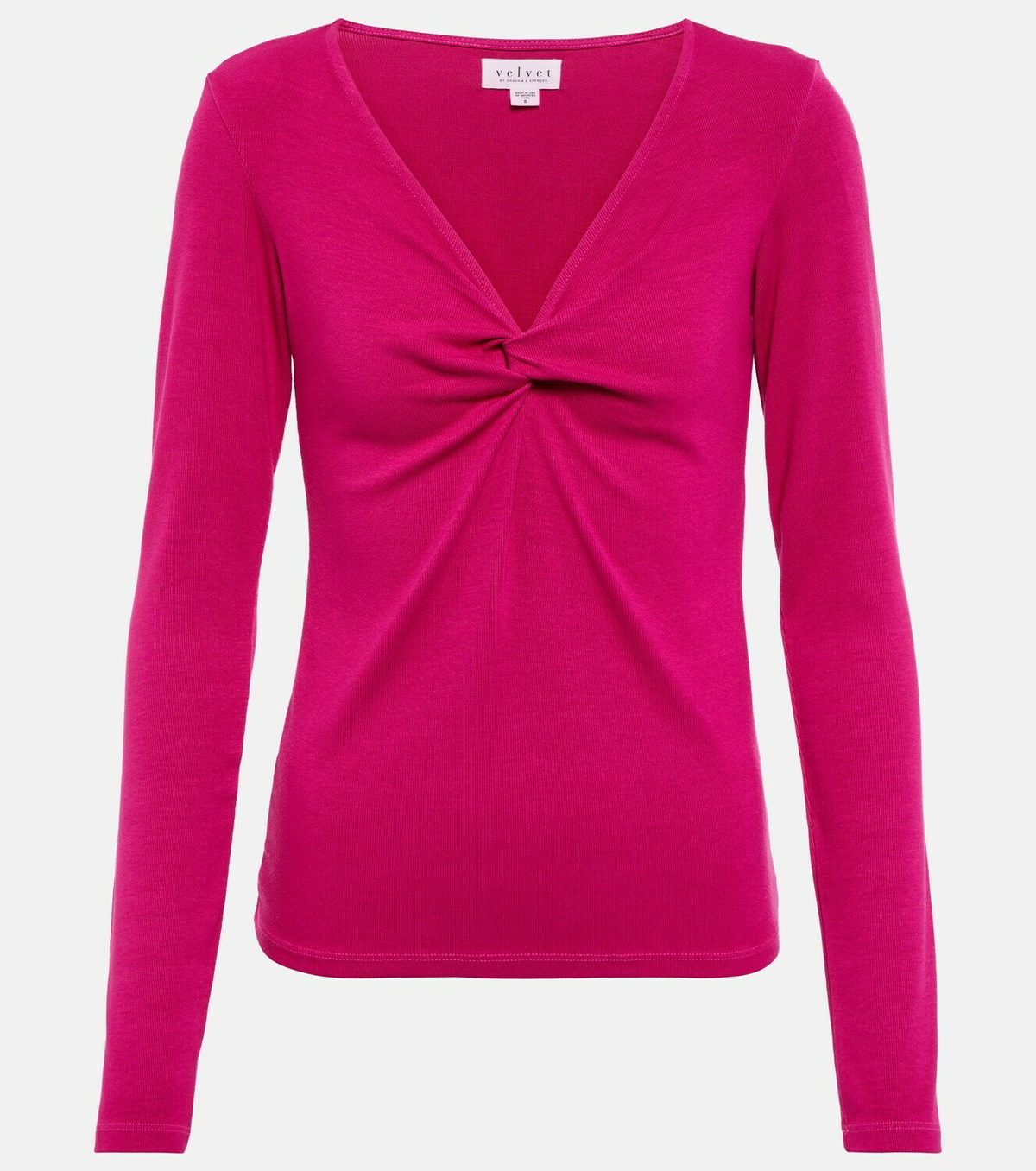 Velvet - Twist-detail top