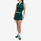 Sporty & Rich Women's Serif Court Mini Skirt in Forest