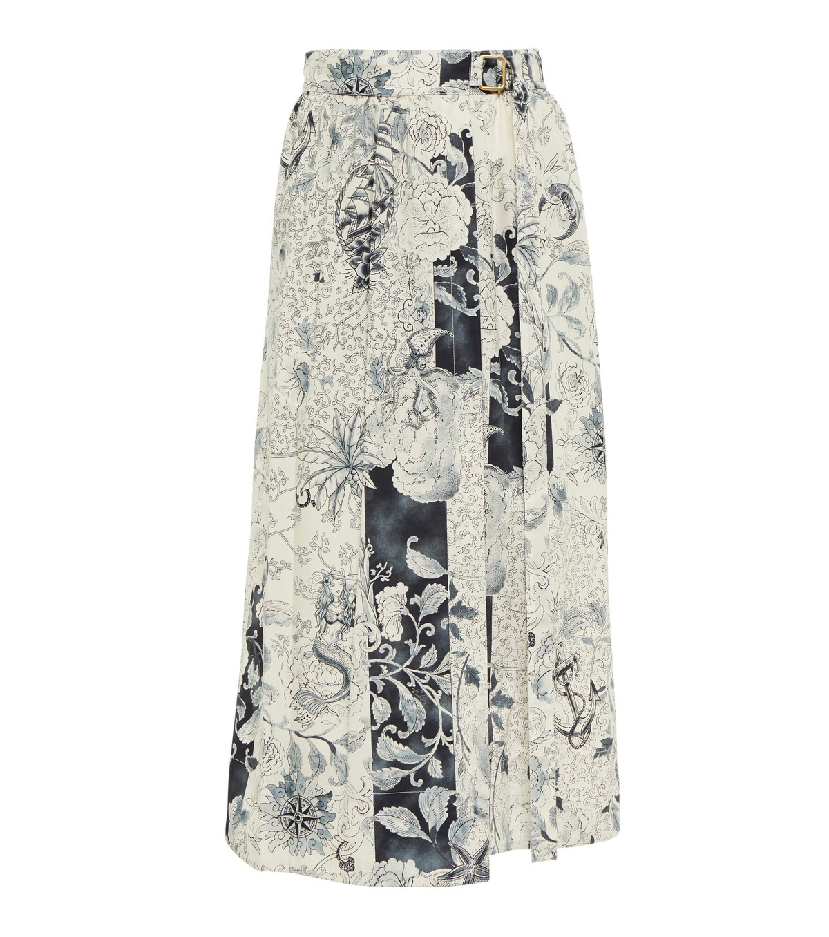 Etro - Printed high-rise silk midi skirt Etro