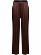 TOM FORD Logo Silk Satin Pajama Pants